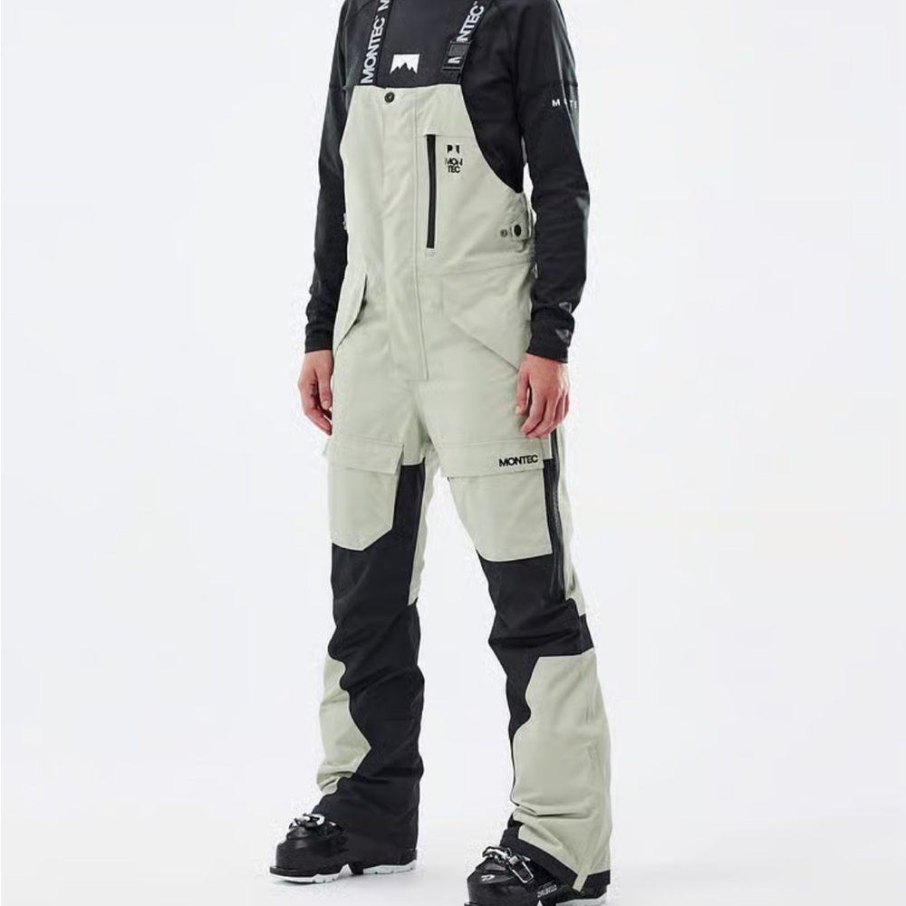Montec Soft Green/Black Ski Snowboard Bib Pants